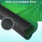 HAOCOO Cute Frog Desk Mat, Large Mouse Pad for Desktop, Green Desk Matt with Stitched Edge, Kawaii Office Mat (35.4" 15.7")