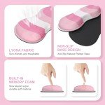 iLeadon Keyboard Mouse Pad Set, Large Gaming Mouse Pad + Keyboard Wrist Rest + Mouse Pad with Wrist Support + Coaster, Easy Typing Pain Relief, Desk Mat Set, Valentines Day Gifts for Her, Pink Heart