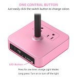 KAFRI RGB Headphone Stand with USB Charger Desk Gaming Headset Holder Hanger Rack with 3 USB Charging Port and 2 Outlet - Suitable for Gamer Desktop Table Game Earphone Accessories Girlfriend Gift