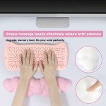 Gaming Keyboard Wrist Rest Pad,Memory Foam Palm Rest, Ergonomic Hand Rest for Computer Keyboard,Laptop,Mac,Lightweight for Easy Typing Pain Relief-Pink