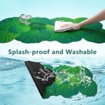 HAOCOO Cute Frog Desk Mat, Large Mouse Pad for Desktop, Green Desk Matt with Stitched Edge, Kawaii Office Mat (35.4" 15.7")