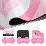 iLeadon Keyboard Mouse Pad Set, Large Gaming Mouse Pad + Keyboard Wrist Rest + Mouse Pad with Wrist Support + Coaster, Easy Typing Pain Relief, Desk Mat Set, Valentines Day Gifts for Her, Pink Heart