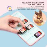 DLseego Cute Fox Game Case For Switch Lite / Switch / Switch OLED, 12 Slots Game Cards Holder and 12 Micro SD Card Slots, Portable Game Card Storage Cartridge Box