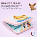 DLseego Cute Fox Game Case For Switch Lite / Switch / Switch OLED, 12 Slots Game Cards Holder and 12 Micro SD Card Slots, Portable Game Card Storage Cartridge Box