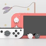 PlayVital Joystick Caps for Nintendo Switch, Thumbstick Caps for Switch Lite, Analog Cover for OLED Joycon Thumb Grips - Cutie Kitty