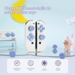 GeekShare Cute Cross D-Pad Button Caps Silicone Thumb Grips Set, ABXY Key Buttons Sticker Joystick Cover Caps Compatible with Switch/OLED - Happy Planet