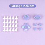 GeekShare Cute Cross D-Pad Button Caps Silicone Thumb Grips Set, ABXY Key Buttons Sticker Joystick Cover Caps Compatible with Switch/OLED - Happy Planet