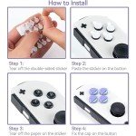GeekShare Cute Cross D-Pad Button Caps Silicone Thumb Grips Set, ABXY Key Buttons Sticker Joystick Cover Caps Compatible with Switch/OLED - Happy Planet