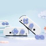 GeekShare Cute Cross D-Pad Button Caps Silicone Thumb Grips Set, ABXY Key Buttons Sticker Joystick Cover Caps Compatible with Switch/OLED - Happy Planet