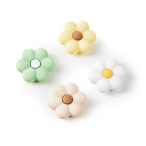 Thumb Grip Caps Compatible with Nintendo Switch, Cozy Daisy Jostick Caps for Nintendo Switch Lite/OLED, Floral Silicone Joycon Grips Cover Switch Accessories-4PCS Sage Green/White Cozy Gaming (Daisy)