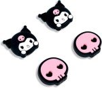 Kuitmor 4PCS Switch Thumb Grips Caps,Soft Silicone Switch Joystick Covers,Kawaii Joy Con Thumb Grip Caps Compatible with Switch/OLED/Lite