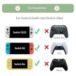 Thumb Grip Caps Compatible with Nintendo Switch, Cozy Daisy Jostick Caps for Nintendo Switch Lite/OLED, Floral Silicone Joycon Grips Cover Switch Accessories-4PCS Sage Green/White Cozy Gaming (Daisy)