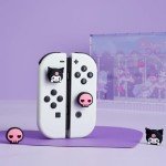 Kuitmor 4PCS Switch Thumb Grips Caps,Soft Silicone Switch Joystick Covers,Kawaii Joy Con Thumb Grip Caps Compatible with Switch/OLED/Lite