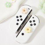 Thumb Grip Caps Compatible with Nintendo Switch, Cozy Daisy Jostick Caps for Nintendo Switch Lite/OLED, Floral Silicone Joycon Grips Cover Switch Accessories-4PCS Sage Green/White Cozy Gaming (Daisy)