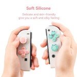 GeekShare Silicone Cross D-Pad Button Caps Set Joystick Cover - ABXY Key Buttons Sticker Compatible with Switch/OLED Joy Con - Frog & Axolotl