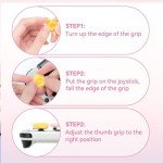 GeekShare Cute Silicone Joy Con Thumb Grip Caps, Joystick Cover Compatible with Switch/OLED/Switch Lite,4PCS - Cream Heart