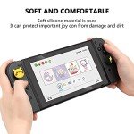 DLseego Thumb Grip Caps Compatible with Switch & Lite & OLED, Cute Joystick Caps Soft Silicone Protective Stick Cover 3D Analog 4PCS Grip Buttons for Joy Con Console Controller - Pikachu and Flash
