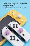 NANANINO Silicone Joycon Thumb Grip Caps, Soft Joystick Cover Caps Compatible with Nintendo Switch/OLED/Switch Lite, 4PCS - Stars