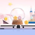 GeekShare Cute Silicone Joy Con Thumb Grip Caps, Joystick Cover Compatible with Switch/OLED/Switch Lite,4PCS - Cream Heart