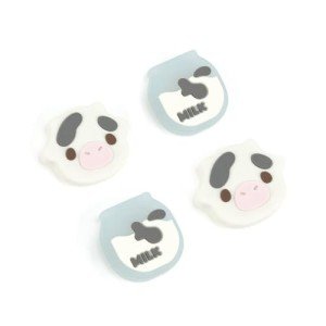 GeekShare Cute Silicone Joy Con Thumb Grip Caps, Joystick Cover Compatible with Switch/OLED/Switch Lite,4PCS - Dairy Cow