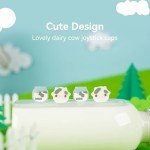 GeekShare Cute Silicone Joy Con Thumb Grip Caps, Joystick Cover Compatible with Switch/OLED/Switch Lite,4PCS - Dairy Cow