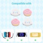Kuitmor Switch Thumb Grip Caps,4PCS Soft Silicone Joystick Cover,Cute Analog Stick Cap Compatible with Switch/OLED/Lite