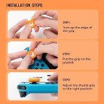 GeekShare Thumb Grip Caps,4PCS Anti-Slip Thumbstick Cover Soft Silicone Analog Stick Cover,Cute Poached Egg Toast Joystick Caps Compatible with Switch/OLED Switch Lite - Breakfast Theme