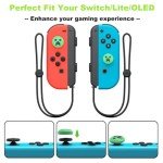 Thumb Grips Caps for Nintendo Switch/OLED/Lite, 4 Pcs Silicone Thumb Grip Caps for Nintendo Switch Joystick Cover Cute Accessories Joy con Thumb Grips - Green