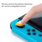 GeekShare Thumb Grip Caps,4PCS Anti-Slip Thumbstick Cover Soft Silicone Analog Stick Cover,Cute Poached Egg Toast Joystick Caps Compatible with Switch/OLED Switch Lite - Breakfast Theme