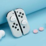 Kuitmor Switch Thumb Grip Caps,4PCS Soft Silicone Joystick Cover,Cute Analog Stick Cap Compatible with Switch/OLED/Lite