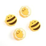 GeekShare Cute Silicone Joy Con Thumb Grip Caps, Joystick Cover Compatible with Switch/OLED/Switch Lite,4PCS - Sunflower & Bee