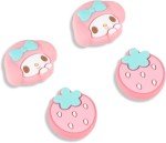 Kuitmor Switch Joy Con Thumb Grip Caps,4PCS Soft Silicone Joystick Cover,Cute Analog Stick Cap Compatible with Switch/OLED/Lite