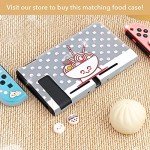 BelugaDesign Boba Dumpling Thumb Grips | Cute Food Pork Bun Face Bubble Tea | Kawaii Japanese Button Joystick Cap Cover | Compatible with Nintendo Switch Standard Lite OLED