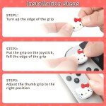 Kuitmor Cute Silicone Joystick Thumb Grip Caps,Joy Con Cover Compatible with Switch/OLED/Switch Lite,4PCS - Cat
