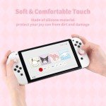 Kuitmor Switch Joy Con Thumb Grip Caps,4PCS Soft Silicone Joystick Cover,Cute Analog Stick Cap Compatible with Switch/OLED/Lite