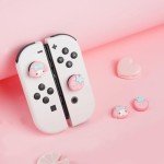 Kuitmor Switch Joy Con Thumb Grip Caps,4PCS Soft Silicone Joystick Cover,Cute Analog Stick Cap Compatible with Switch/OLED/Lite