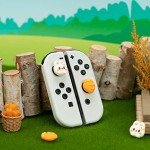 GeekShare Cute Silicone Joycon Thumb Grip Caps, Joystick Cover Compatible with Switch/OLED/Switch Lite, 4PCS - Rabbit & Carrot