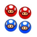 Thumb Grip Caps for Nintendo Switch/OLED/Switch Lite, 4 Pcs Caps for Nintendo Switch Joystick Covers Kawaii Accessories Switch Thumb Caps - Blue&Red