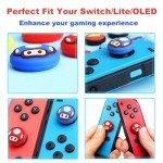 Thumb Grip Caps for Nintendo Switch/OLED/Switch Lite, 4 Pcs Caps for Nintendo Switch Joystick Covers Kawaii Accessories Switch Thumb Caps - Blue&Red
