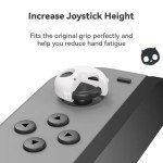 GeekShare Cute Silicone Joycon Thumb Grip Caps, Joystick Cover Compatible with Nintendo Switch / OLED / Switch Lite,4PCS -- Skull (Black & White)
