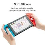 GeekShare Cute Silicone Joycon Thumb Grip Caps, Joystick Cover Compatible with Nintendo Switch / OLED / Switch Lite,4PCS -- Skull (Black & White)