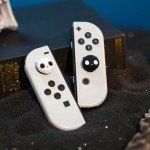 GeekShare Cute Silicone Joycon Thumb Grip Caps, Joystick Cover Compatible with Nintendo Switch / OLED / Switch Lite,4PCS -- Skull (Black & White)