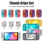 Switch Joycon Thumb Grip Caps, Soft Silicone Joystick Cover Compatible with Nintendo Switch/OLED/Switch Lite, Analog Stick Grips Button Covers for Switch,6pcs (A-Mix)