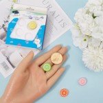 GORGECRAFT 4 Colors Silicone Joycon Thumb Grip Caps Cute Kawaii Soft Round Lemon Thumbstick Joystick Rocker Button Cover Replacement Compatible with Switch 1.7x1.7cm