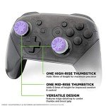 KontrolFreek FPS Freek Galaxy Performance Thumbsticks for Nintendo Switch | 1 Mid-Rise, 1 High-Rise Concave | Purple