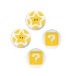PERFECTSIGHT Cute Switch Thumb Grip Caps Compatible with Nintendo OLED/Lite Console, Kawaii Soft Skin Silicone 3D Analog Stick Button Cover for NS Joycon Controller, 4PCS Joystick Cap (Question Block)