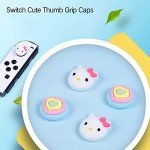 PERFECTSIGHT Cute Switch Thumb Grip Caps Compatible with Nintendo OLED/Lite Console, Kawaii Soft Skin Silicone 3D Analog Stick Button Cover for NS Joycon Controller, 4PCS Joystick Cap (Question Block)