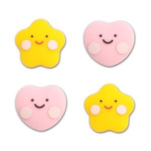 PERFECTSIGHT Switch Thumb Grips, Cute Joystick Caps Thumbstick Cover for Nintendo Switch Lite/Switch OLED, 4 PCS Analog Stick Button Cover for NS Joycon Controller Accessories,Star+Heart
