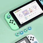 GeekShare 4PCS Cute Ghost Theme Thumb Grip Caps,Soft Silicone Joystick Cover Compatible with Switch/OLED/Switch Lite Only - Blue Phantom