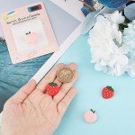 GORGECRAFT 4Pcs Peach Strawberry Thumb Grips Fruit Soft Silicon Joystick Button Caps Analog Joy Stick Cover Compatible with Switch OLED Lite Console for NS Joycon Controller Red Pink